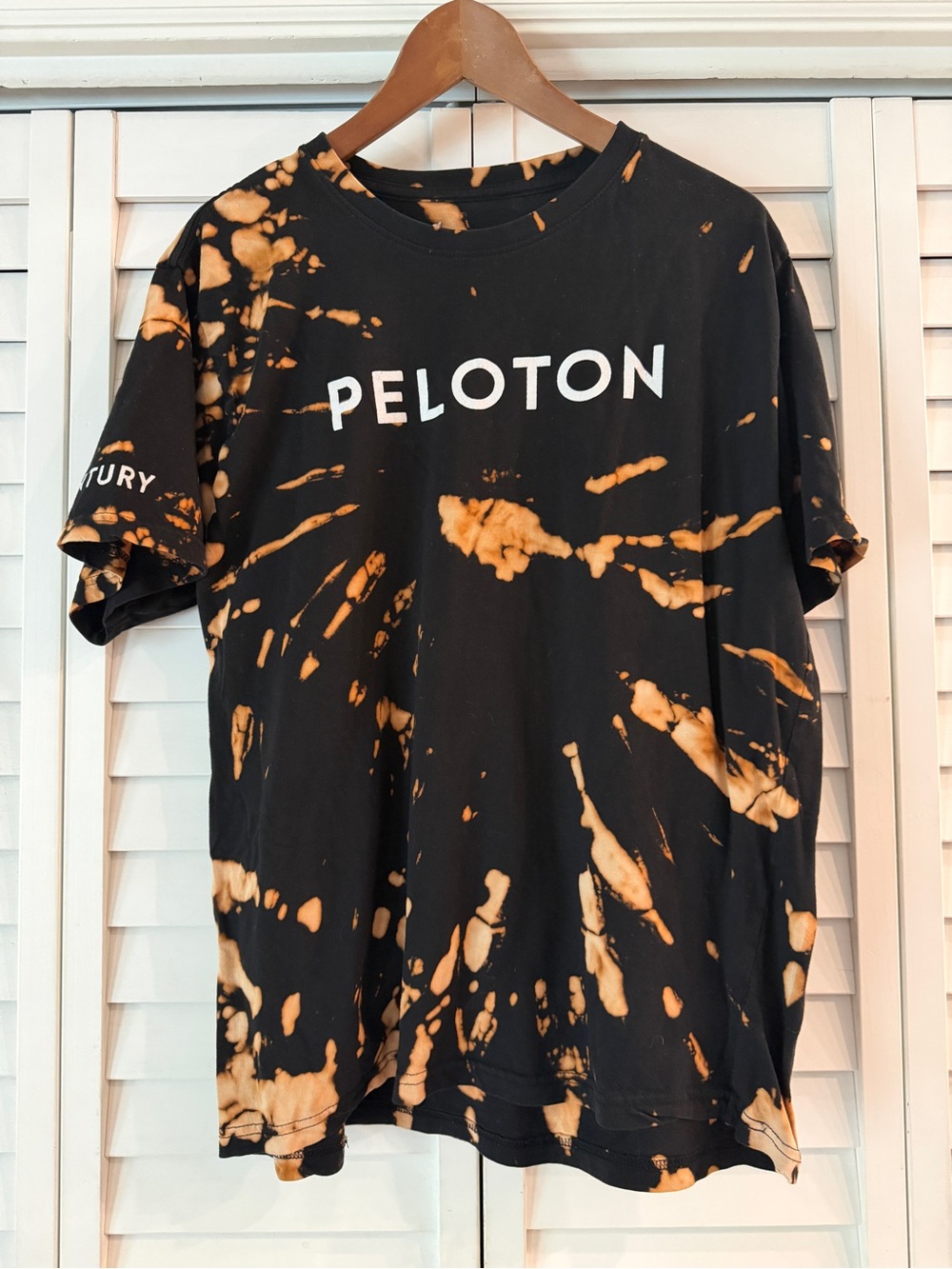 Peloton Bleach Tie-Dye T-Shirt Black - Size XL
